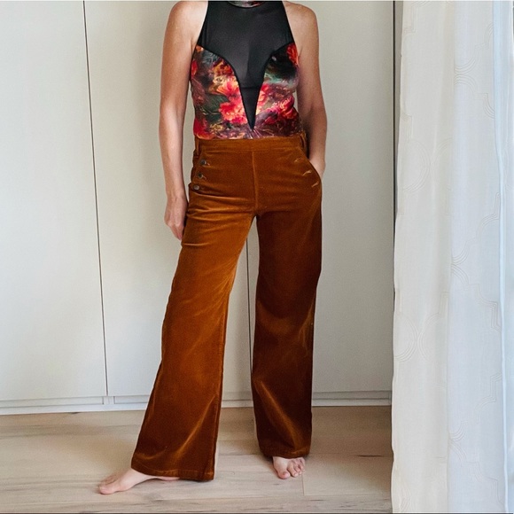 ModCloth The Madison Corduroy Pants, Ginger 8 NEW - Picture 2 of 14